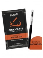 Pintura corporal comestible chocolate con pincel