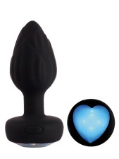 Plug anal vibrador con luz led y control remoto